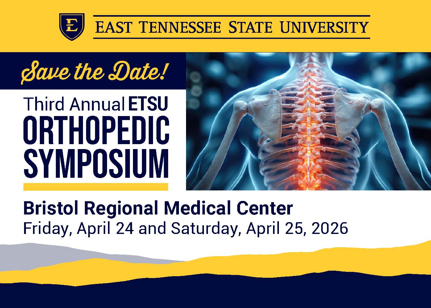 Third Annual ETSU Orthopedic Symposium (2026) Banner